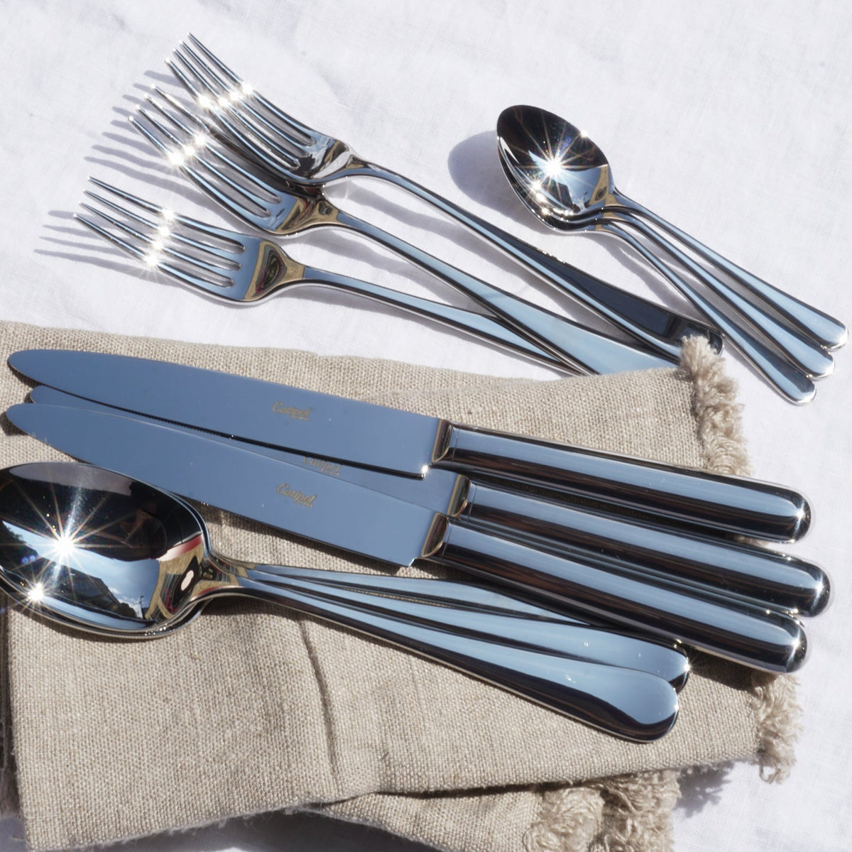 Cutipol Atlantico Polished Silver 24-Piece Cutlery Set