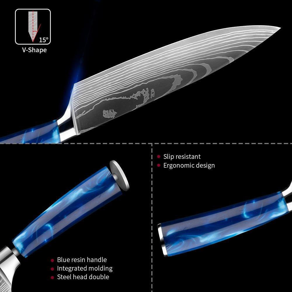 10 Piece Professional High Carbon Stainless Steel Chef Knife Set