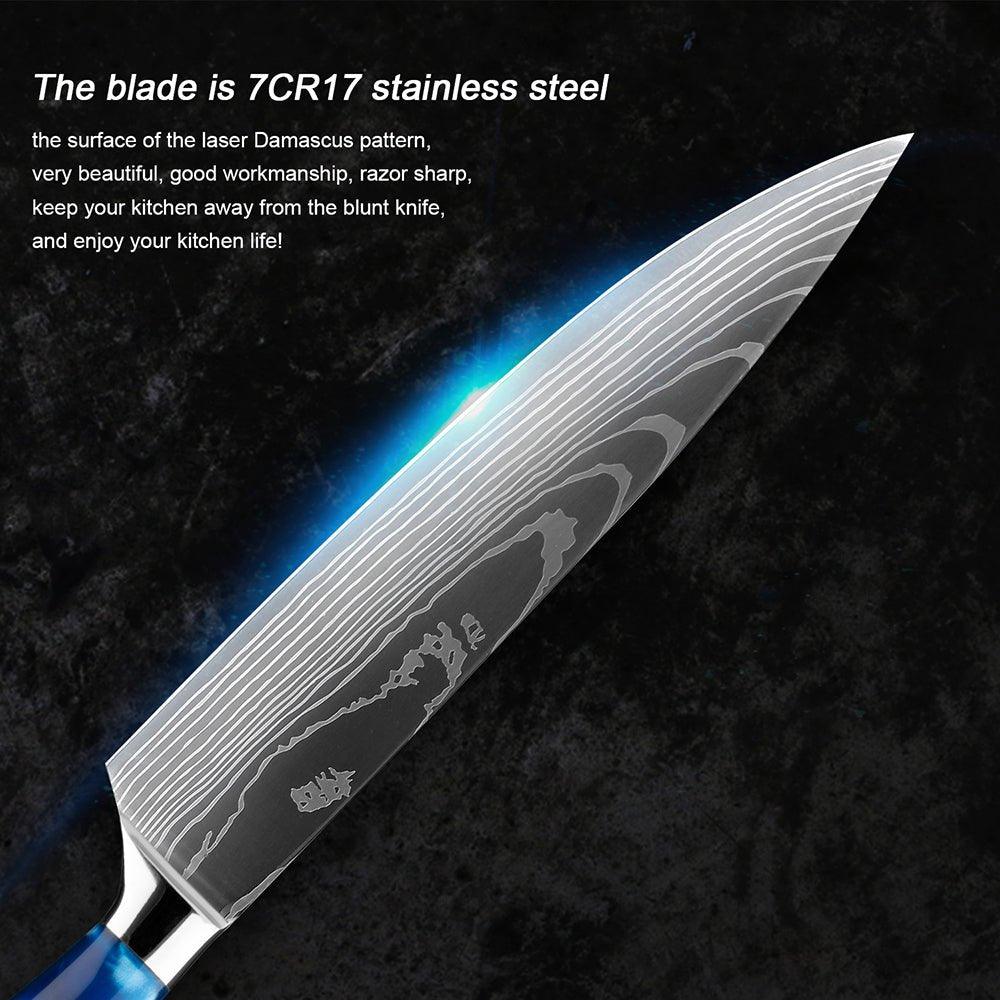 10 Piece Professional High Carbon Stainless Steel Chef Knife Set