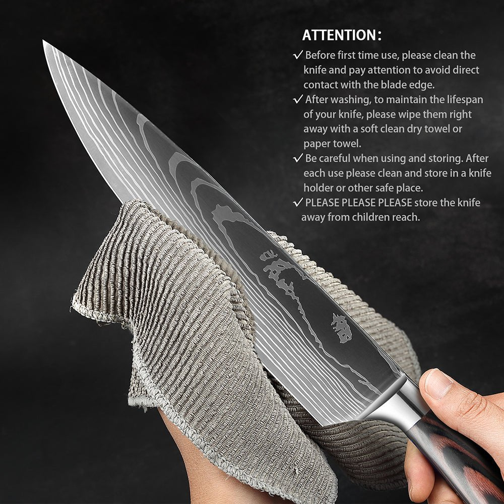 10 Pieces Professional Kitchen Knives Set - Letcase