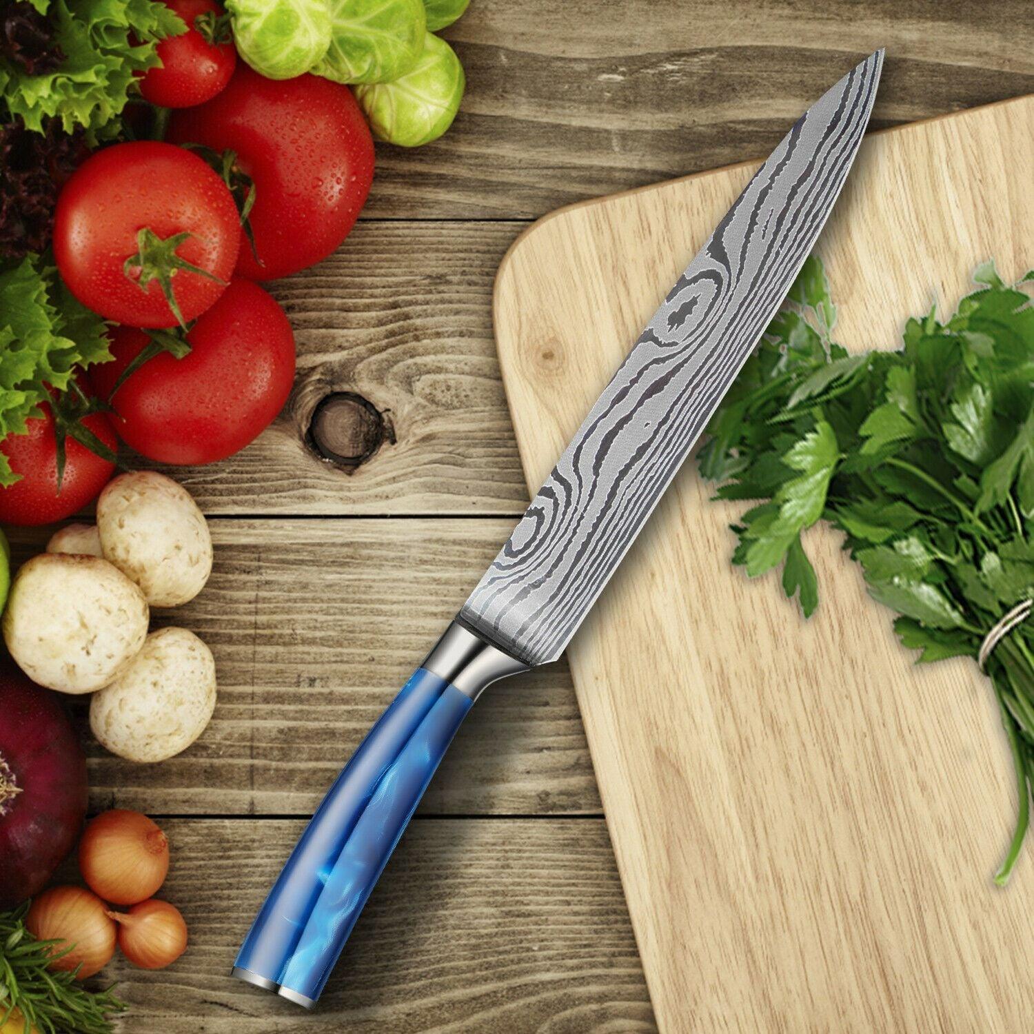 Tengoku - Japanese chef's knife Set with blue handle