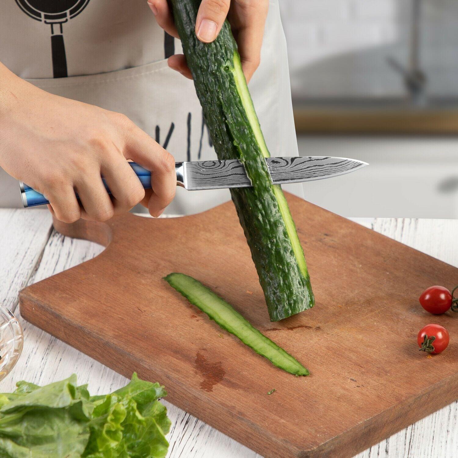 Tengoku - Japanese chef's knife Set with blue handle