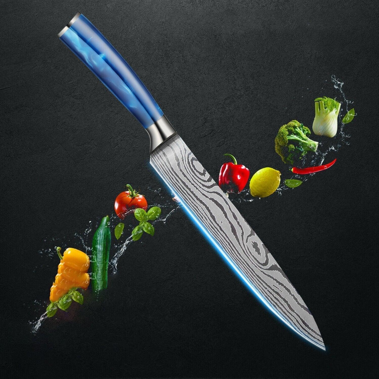 Tengoku - Japanese chef's knife Set with blue handle