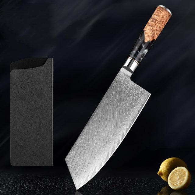 Hanikamu VG10 Damascus Chef Knife Set