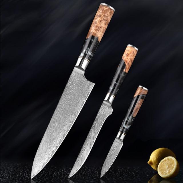 Hanikamu VG10 Damascus Chef Knife Set