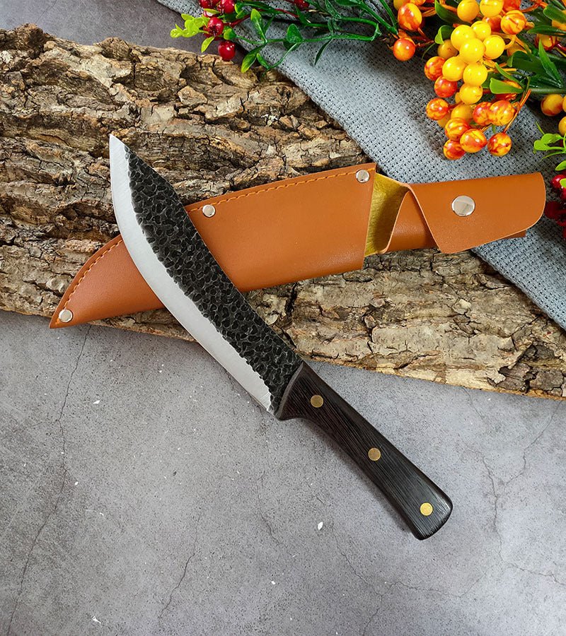 4 Piece Butcher Knife Set With Sheath
