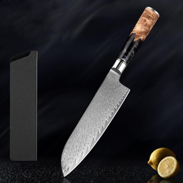 Hanikamu VG10 Damascus Chef Knife Set