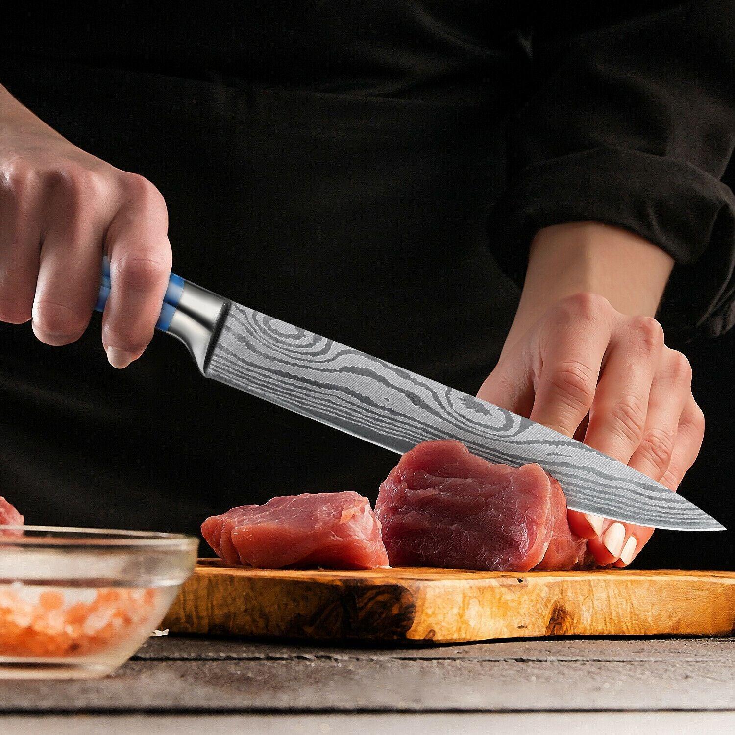 Tengoku - Japanese chef's knife Set with blue handle