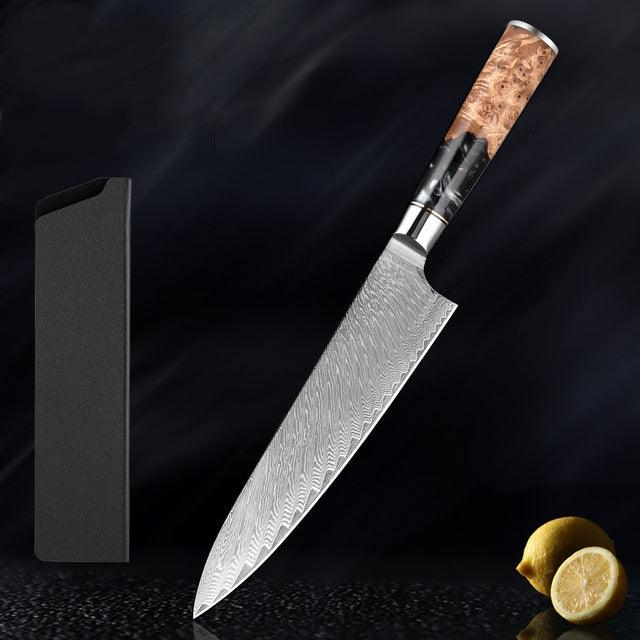 Hanikamu VG10 Damascus Chef Knife Set