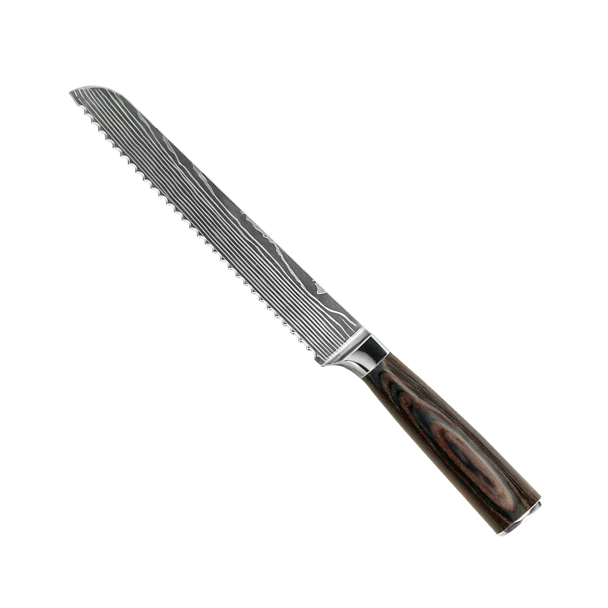 Quality Damascus Print Knives - 9 piece knife set