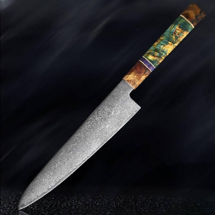 Utsukushi Japanese Damascus Steel VG10 Chef Kitchen Knife Set