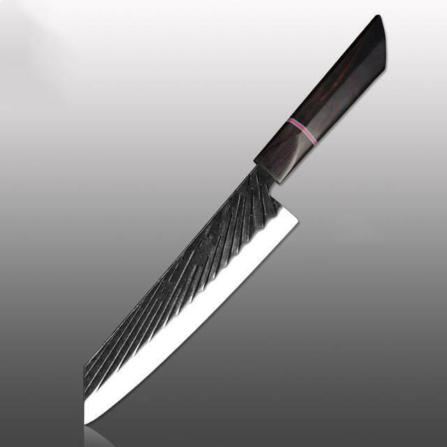 Handmade Japanese Kitchen Knife Set With Ebony Handle