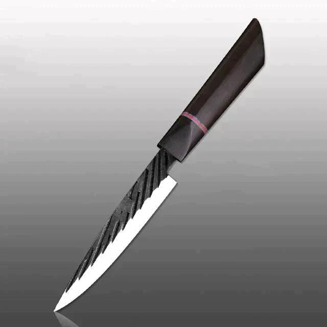 Handmade Japanese Kitchen Knife Set With Ebony Handle