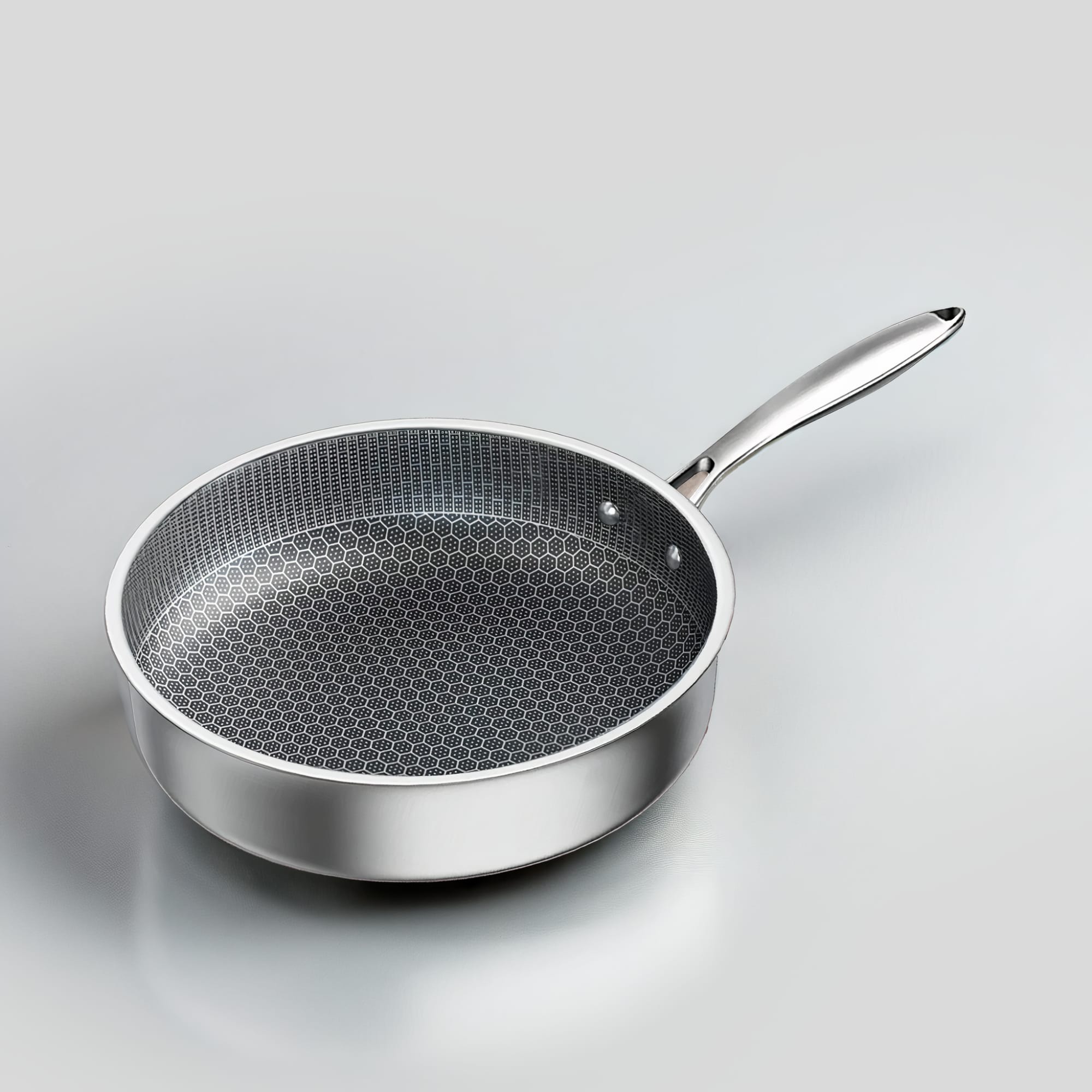 Stainless Steel Honeycomb Hexclad Non-Stick Frying Pan