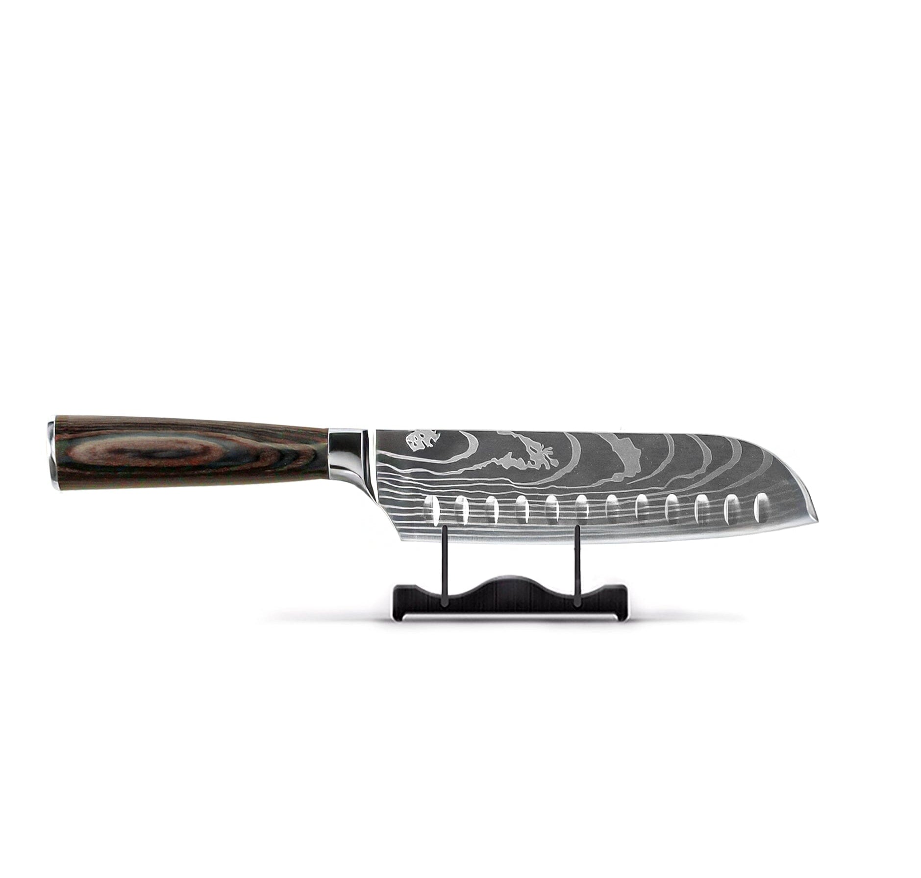 Shinrai Knives - Damascus Print Santoku 18 cm Santokumes Shinrai Knives 