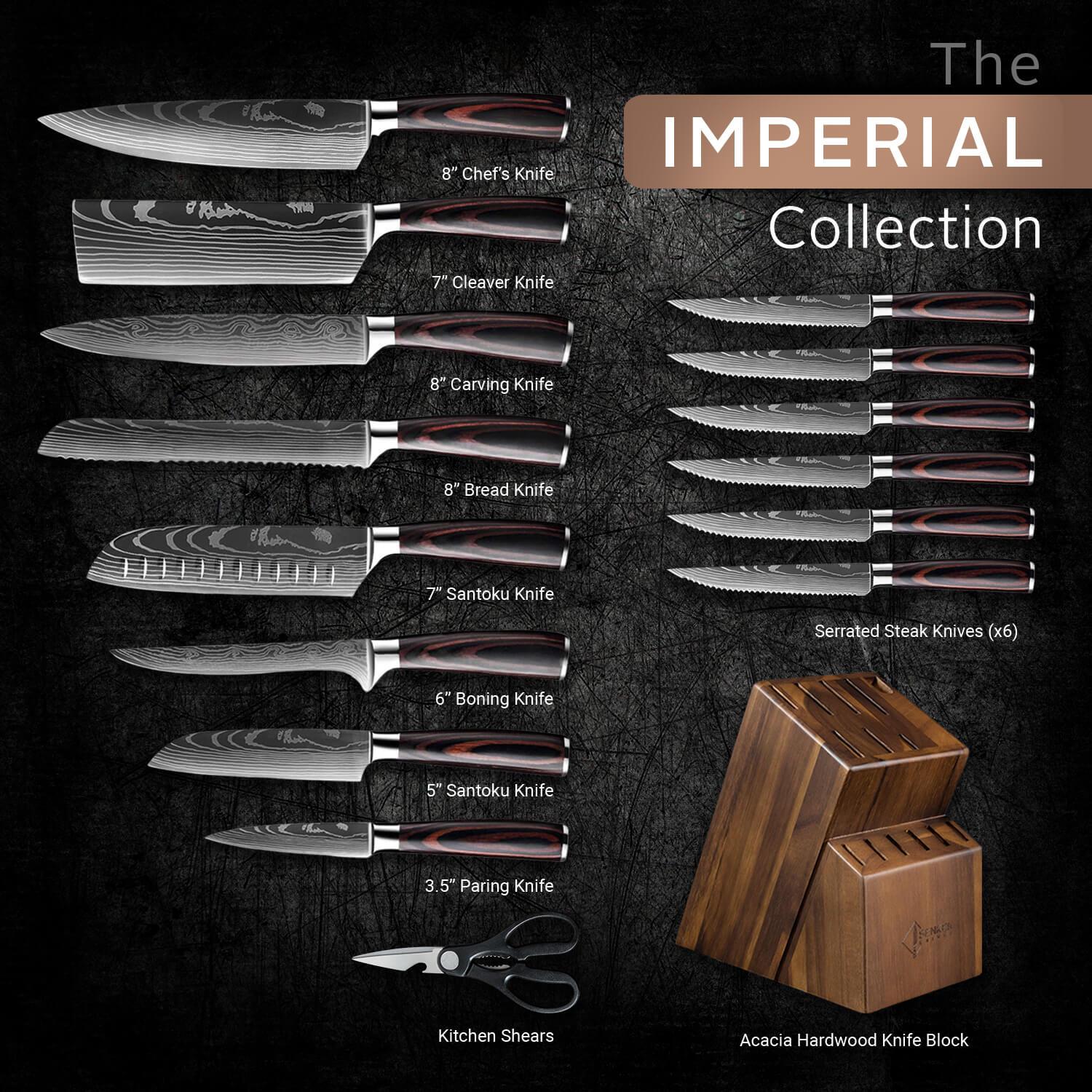 16-Piece Master Chef Knife Block Set