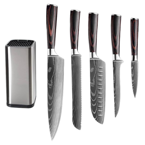 Kitchen Knife Set With Holder