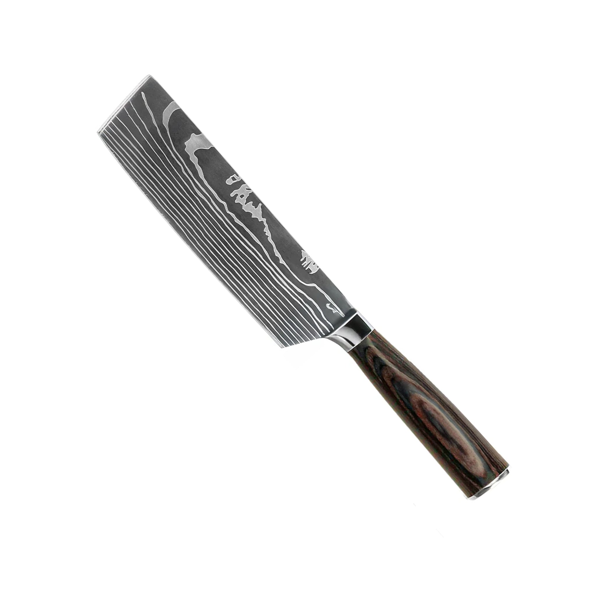 Quality Damascus Print Knives - 9 piece knife set