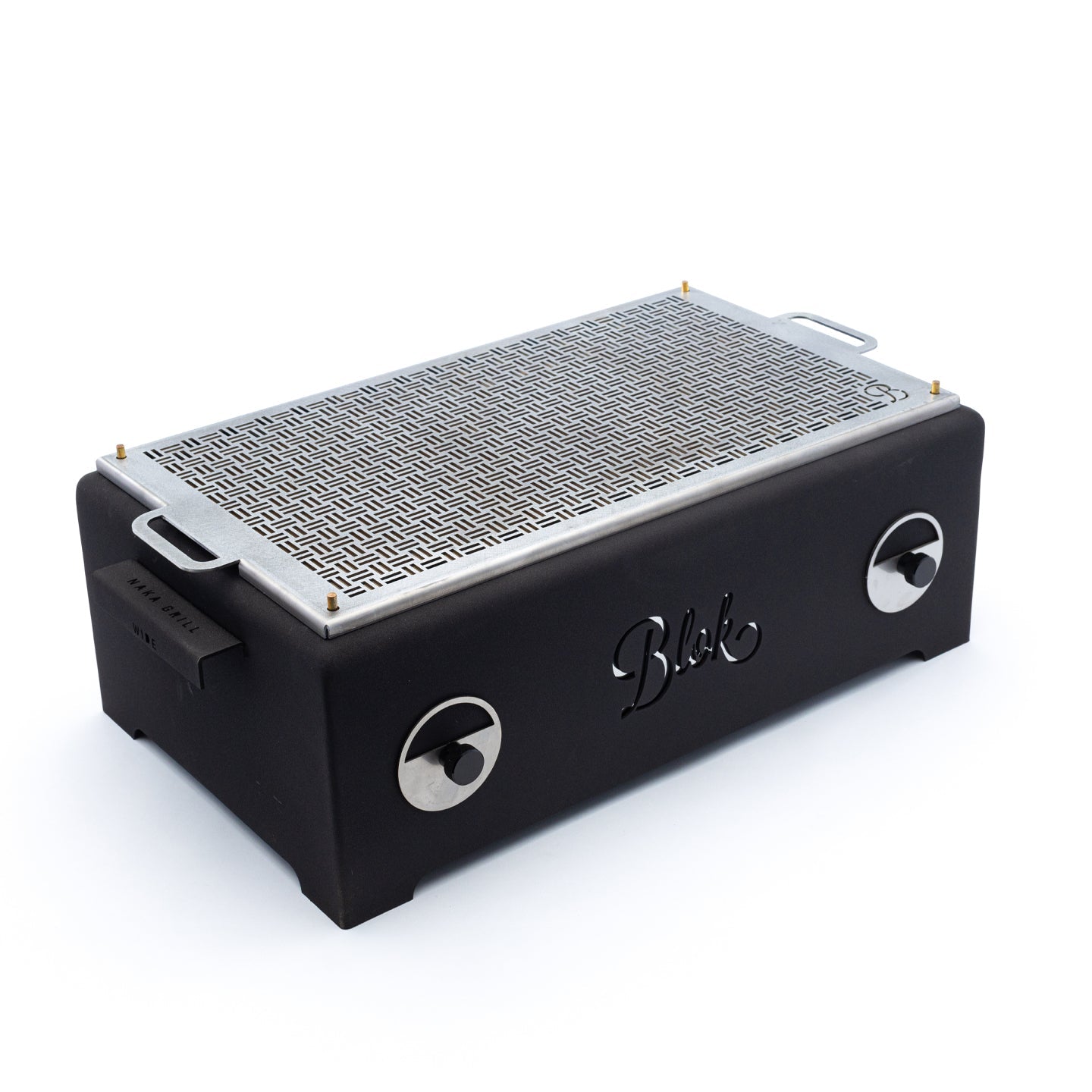 Blok Naka table grill in black for outdoor use and grilling
