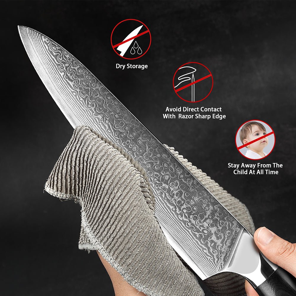 Damascus Steel Knife Set, Professional Japanese Chef Knives - Letcase