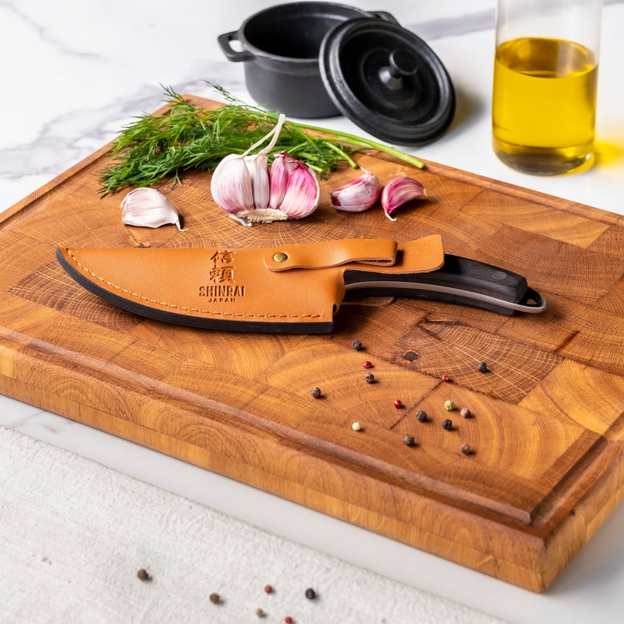 Universal Chef's Knife with Holster - Black