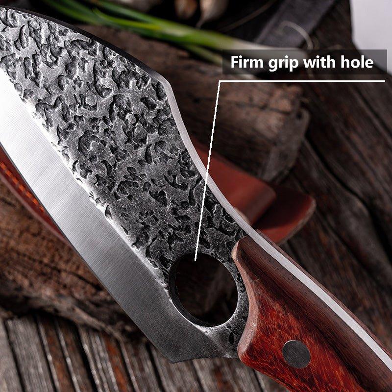 Hand Forged 6" Multipurpose Cleaver Knife With Leather Sheath