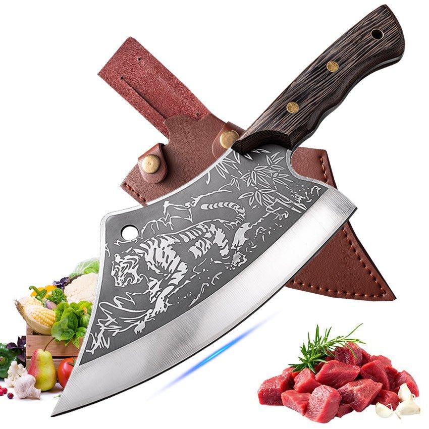 Heavy Duty Meat Cleaver 8" Hand Forged Butcher Knife