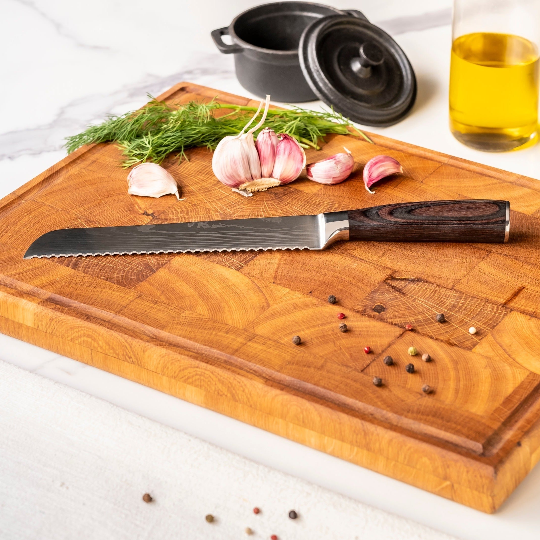 Damascus Print 5-Piece Knife Set