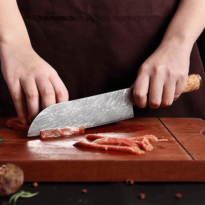 Japanese Damascus Steel Kitchen Knife Set With Resin Handle