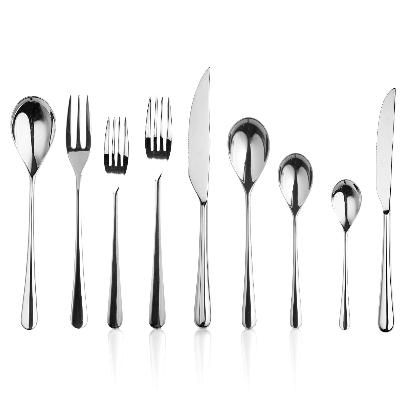 Mepra Neve Polished Cutlery Set - High-quality dining utensils