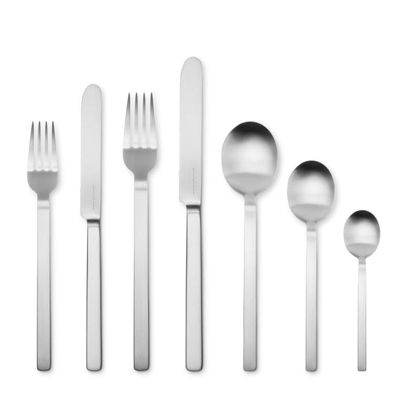 Mepra Stile 44-piece brushed cutlery set for upscale dining