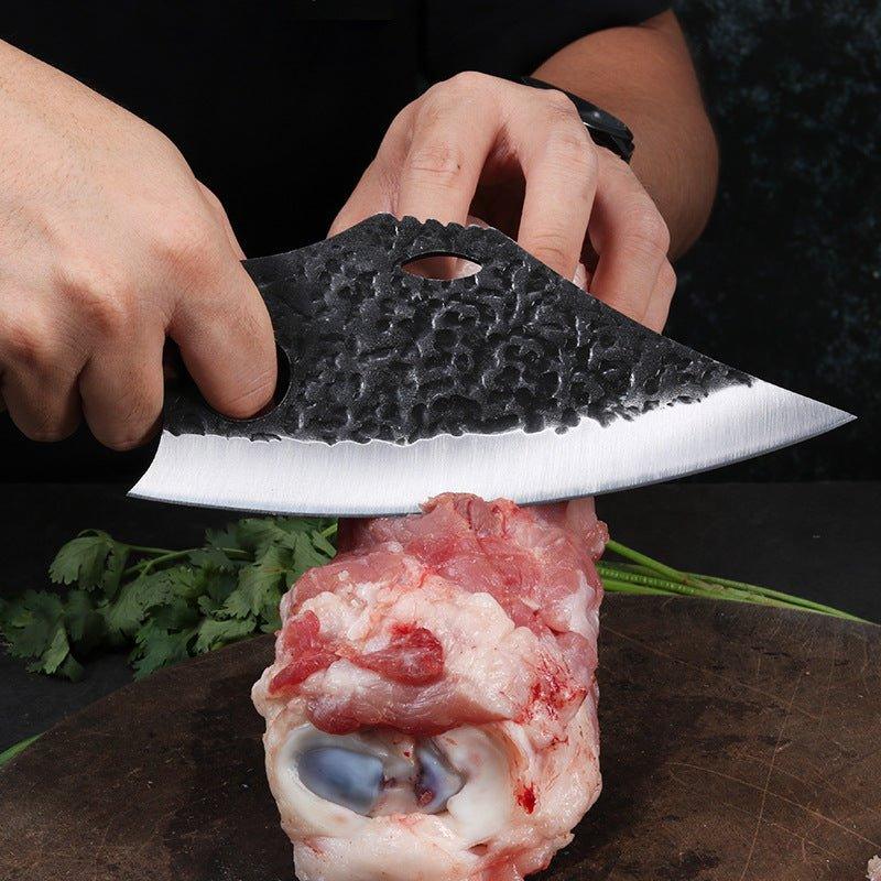 Professional Cleaver Knife With Leather Sheath