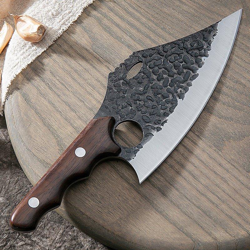 Professional Cleaver Knife With Leather Sheath