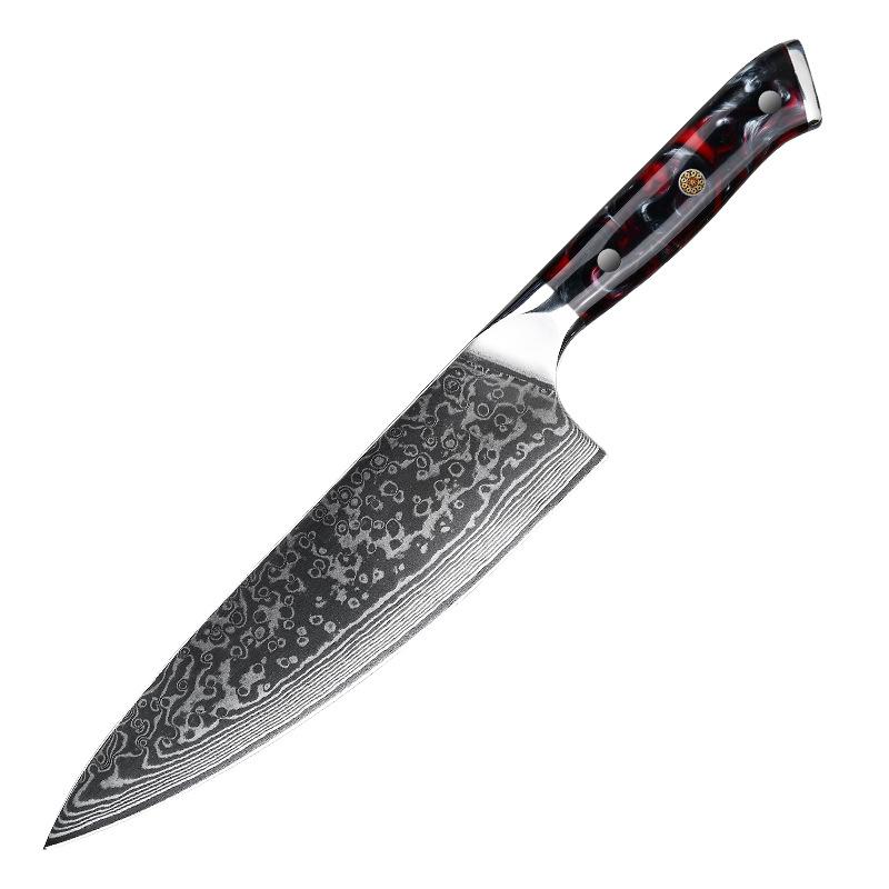 Professional Damascus 8" Chef Knife, 7" Santoku Knife With VG10 67Layer of Premium Steel - Letcase