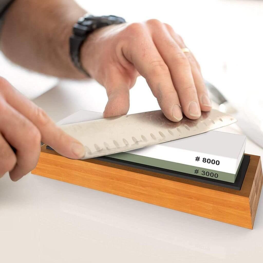 Knife Sharpening Stone Kit 3000/8000 Grit Double Sided