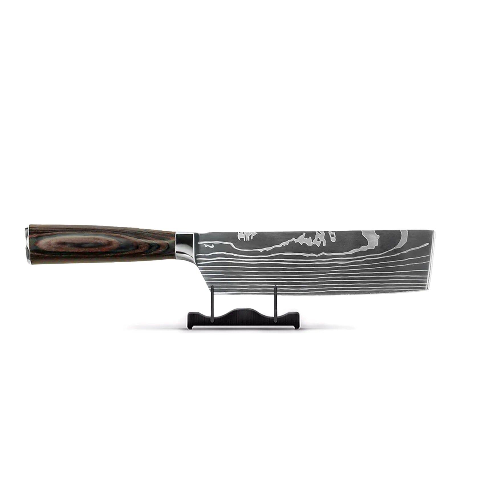 Shinrai Knives - Damascus Print Nakiri mes 18 cm Nakirimes Shinrai Knives 