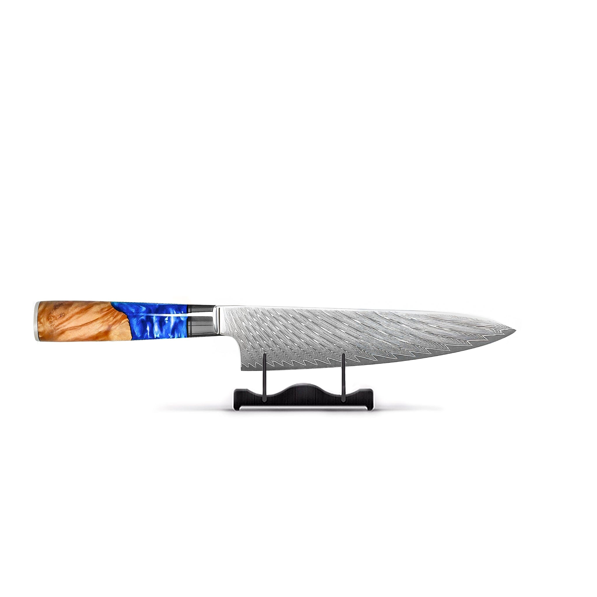 Shinrai Knives - Epoxy Sapphire 6-delige Damascus Messenset Messenset Shinrai Knives 